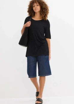 Damen bonprix Shirts & Tops|Basics|Longshirt aus softer Viskose