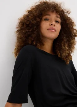 Damen bonprix Shirts & Tops|Basics|Longshirt aus softer Viskose