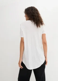Damen bonprix Nachhaltigere Materialien|Shirts & Tops|Longshirt aus softer Viskose