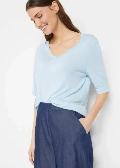 Damen bonprix Basics|Shirts & Tops|Longshirt aus softer Viskose, 2er-Pack