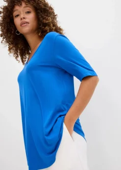 Sale Longshirt aus softer Viskose Damen Nachhaltigere Materialien|Shirts & Tops