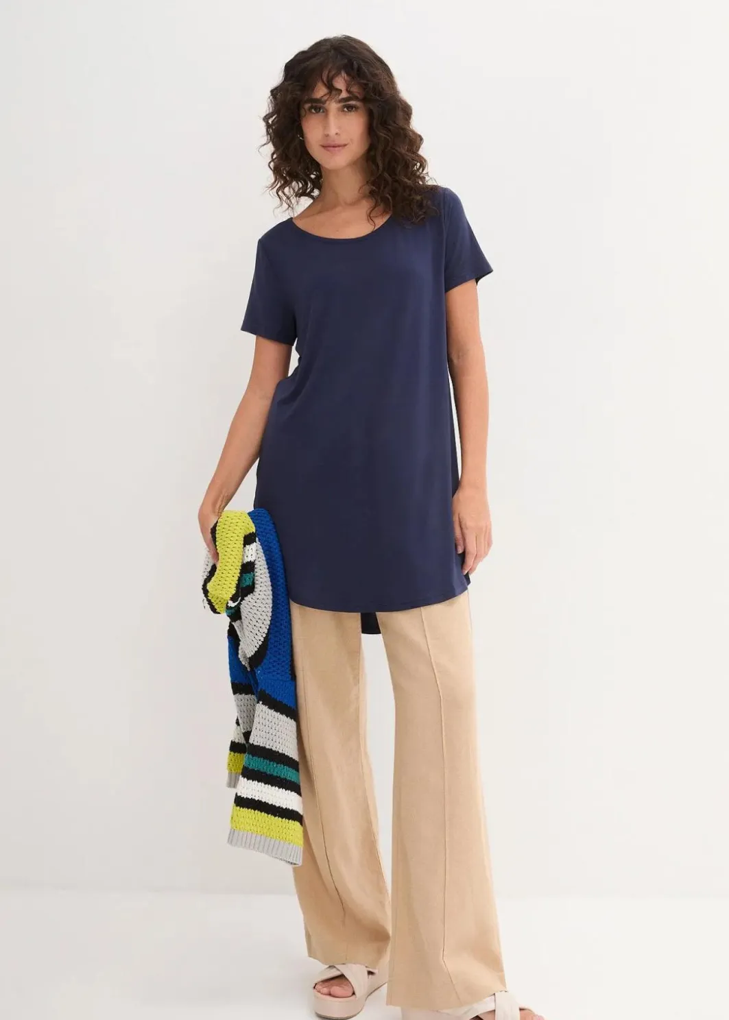 Damen bonprix Shirts & Tops|Basics|Longshirt aus softer Viskose