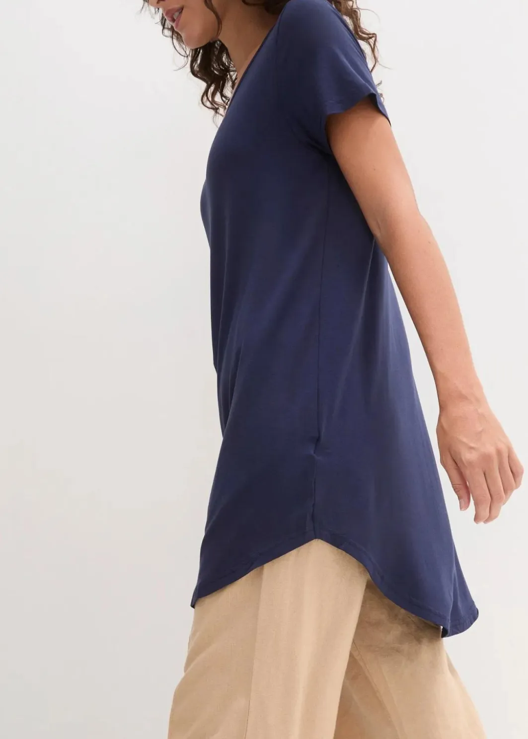 Damen bonprix Shirts & Tops|Basics|Longshirt aus softer Viskose