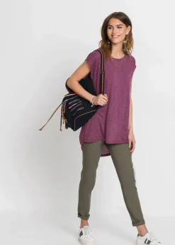 Damen bonprix Shirts & Tops|Longshirt aus Viskose-Mischung