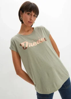 Damen bonprix Shirts & Tops|Longshirt aus Viskose-Mix