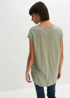Damen bonprix Shirts & Tops|Longshirt aus Viskose-Mix