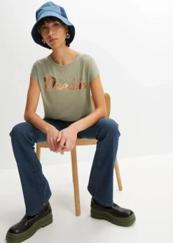 Damen bonprix Shirts & Tops|Longshirt aus Viskose-Mix
