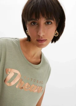 Damen bonprix Shirts & Tops|Longshirt aus Viskose-Mix