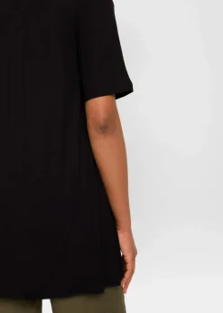 Damen bonprix Nachhaltigere Materialien|Shirts & Tops|Longshirt aus Viskose-Mix