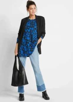 Damen bonprix Nachhaltigere Materialien|Shirts & Tops|Longshirt aus Viskose-Mix
