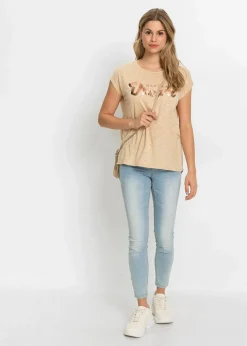 Damen bonprix Shirts & Tops|Longshirt aus Viskose-Mix