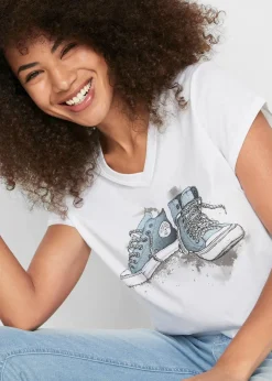 Damen bonprix Shirts & Tops|Longshirt, bedruckt
