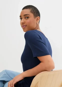 Damen bonprix Shirts & Tops|Basics|Long-Shirt, 2er-Pack