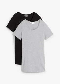Hot Long-Shirt, 2er-Pack Damen Shirts & Tops|Basics