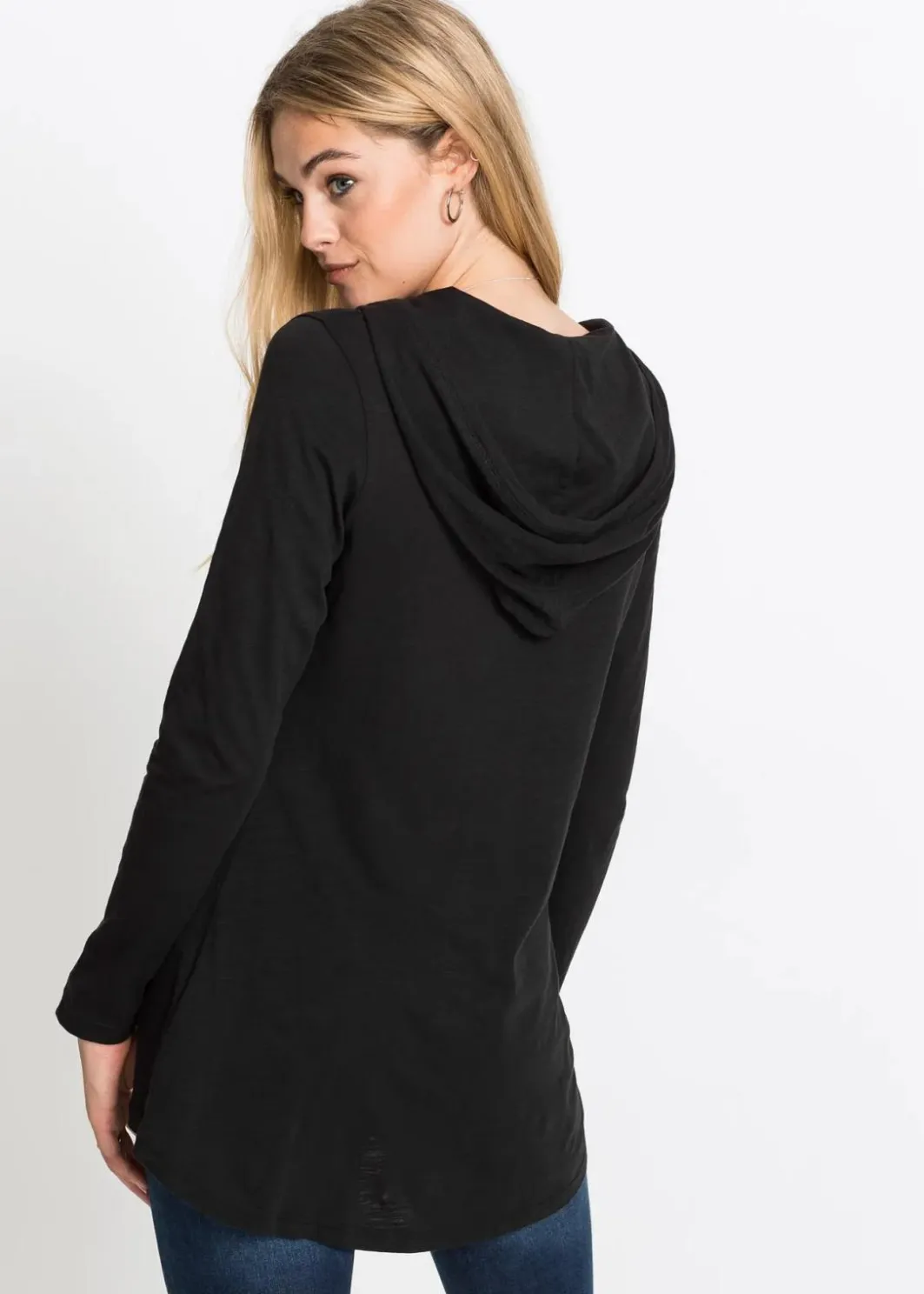 Discount Longshirt mit Kapuze Damen Shirts & Tops