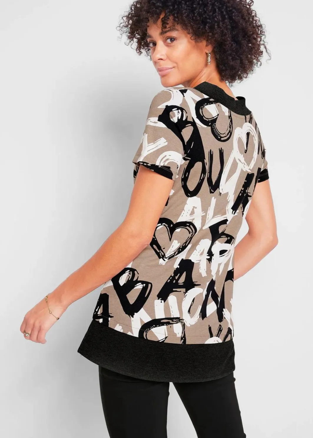 Sale Long-Shirt mit Kurzarm Damen Shirts & Tops