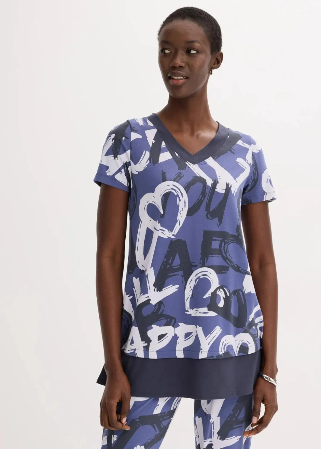 Clearance Long-Shirt mit Kurzarm Damen Shirts & Tops