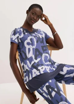 Clearance Long-Shirt mit Kurzarm Damen Shirts & Tops