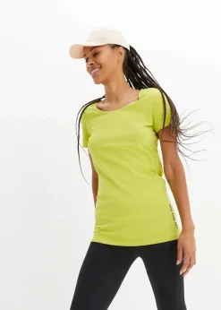 Damen bonprix Shirts & Tops|Longshirt mit Schriftzug (2er Pack)