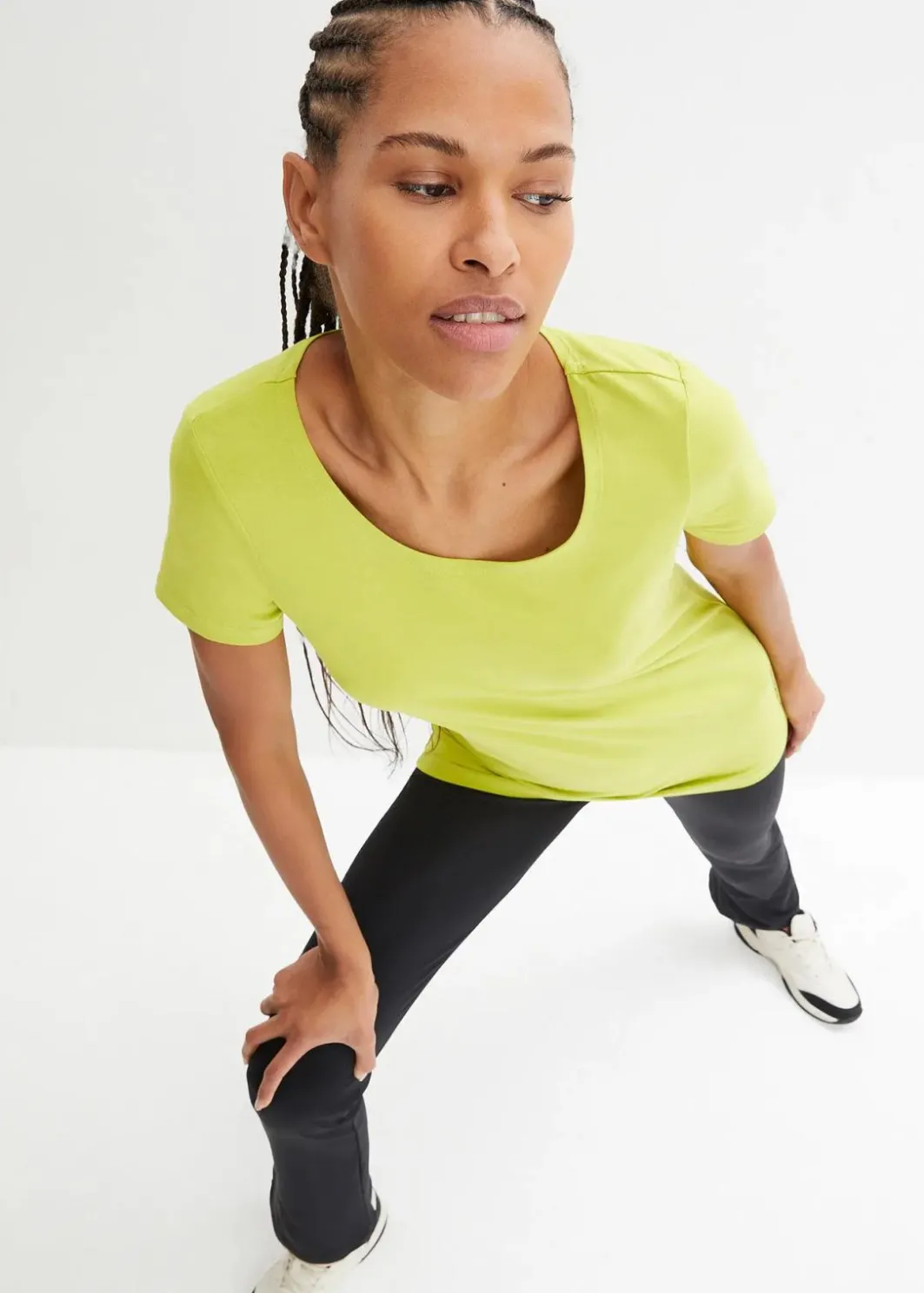 Damen bonprix Shirts & Tops|Longshirt mit Schriftzug (2er Pack)