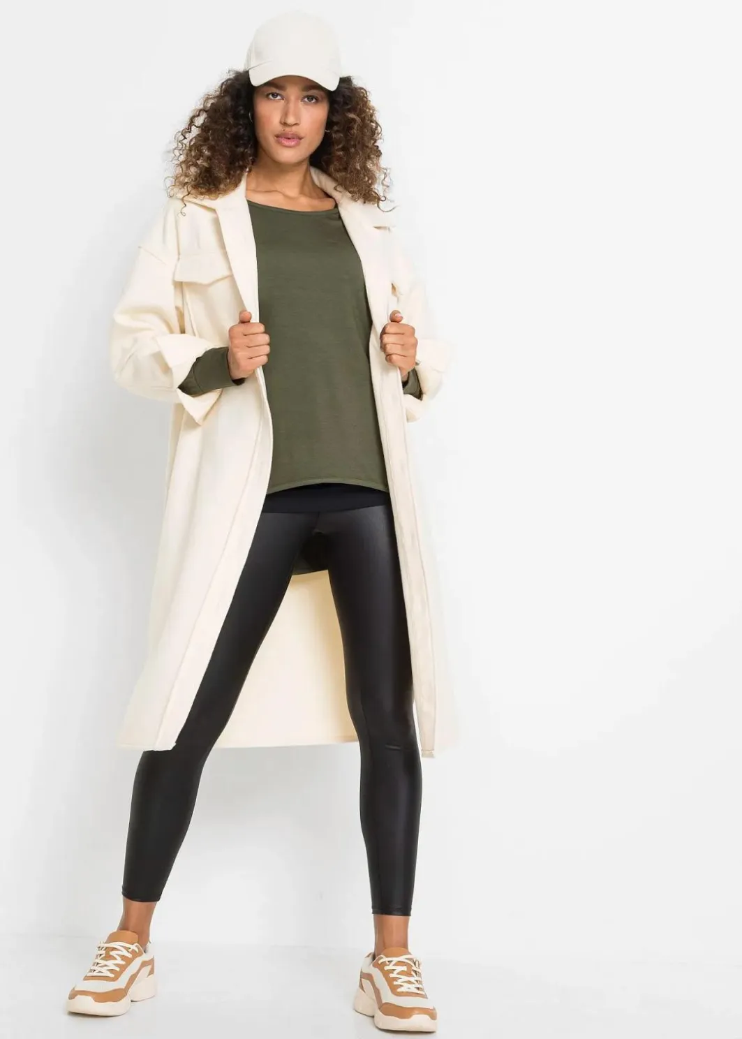 Damen bonprix Shirts & Tops|Nachhaltigere Materialien|Longshirt mit Top aus Viskose-Mix