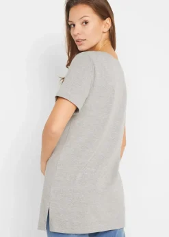 Damen bonprix Basics|Bekleidung·Röcke|Longshirt mit V-Ausschnitt (2er Pack)