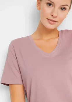 New Longshirt mit V-Ausschnitt (2er Pack) Damen Bekleidung·Röcke|Basics
