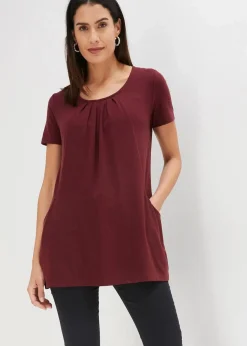 Damen bonprix Shirts & Tops|Longshirt mit Viskose