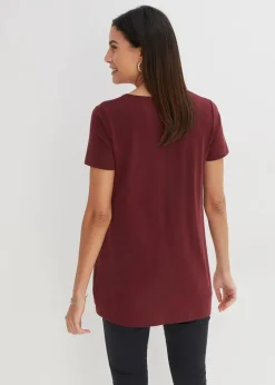 Damen bonprix Shirts & Tops|Longshirt mit Viskose