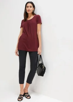 Damen bonprix Shirts & Tops|Longshirt mit Viskose