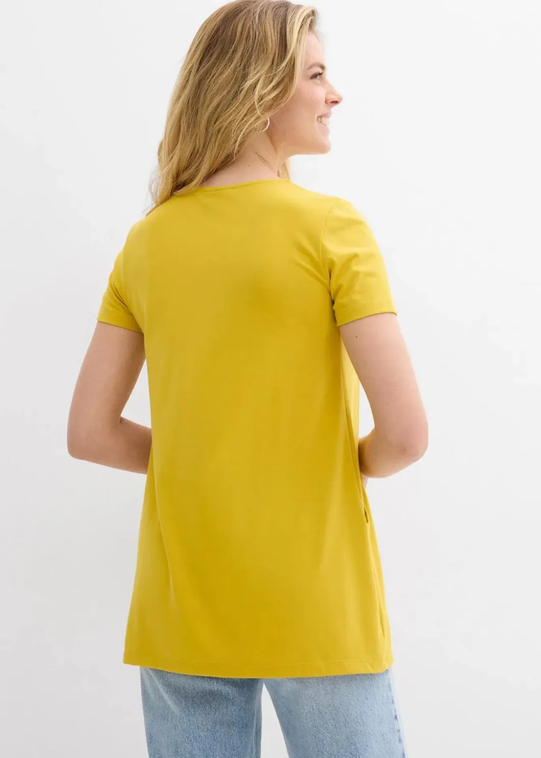 Damen bonprix Shirts & Tops|Longshirt mit Viskose