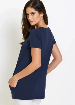 Damen bonprix Shirts & Tops|Longshirt mit Viskose