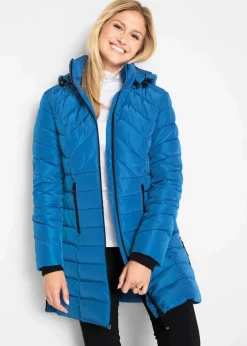 Damen bonprix Jacken & Mäntel|Bekleidung·Hosen|Long-Steppjacke mit Wattierung