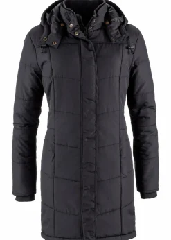 Damen bonprix Bekleidung·Hosen|Jacken & Mäntel|Long-Steppjacke, wattiert mit Kragen und Kapuze