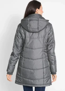 Outlet Long-Steppjacke, wattiert mit Kragen und Kapuze Damen Jacken & Mäntel|Bekleidung·Hosen