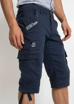 Herren bonprix Hosen|Shorts|Long-Stretch-Bermuda mit Cargotaschen, Regular Fit
