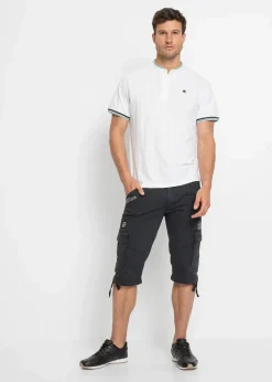 Sale Long-Stretch-Bermuda mit Cargotaschen, Regular Fit Herren Große Größen|Shorts
