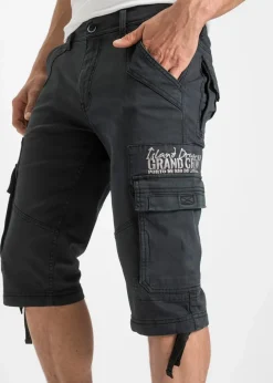 Sale Long-Stretch-Bermuda mit Cargotaschen, Regular Fit Herren Große Größen|Shorts