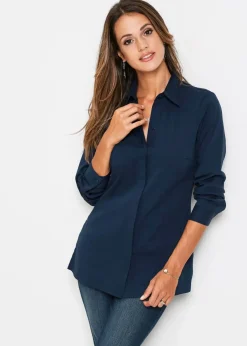 Online Long-Stretch-Bluse Damen Bekleidung·Jacken & Mäntel|Blusen & Tuniken