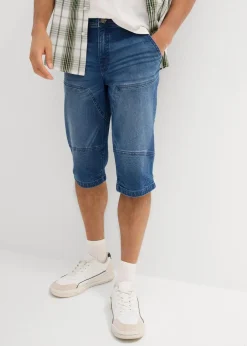 Herren bonprix Jeans|Shorts|Long-Stretch-Jeans-Bermuda, Regular Fit