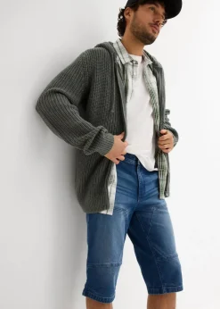 Herren bonprix Jeans|Shorts|Long-Stretch-Jeans-Bermuda, Regular Fit