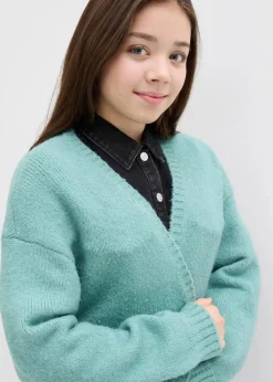 Online Longstrickjacke Kinder Mädchen 9-16 Jahre·Sweat & Strick