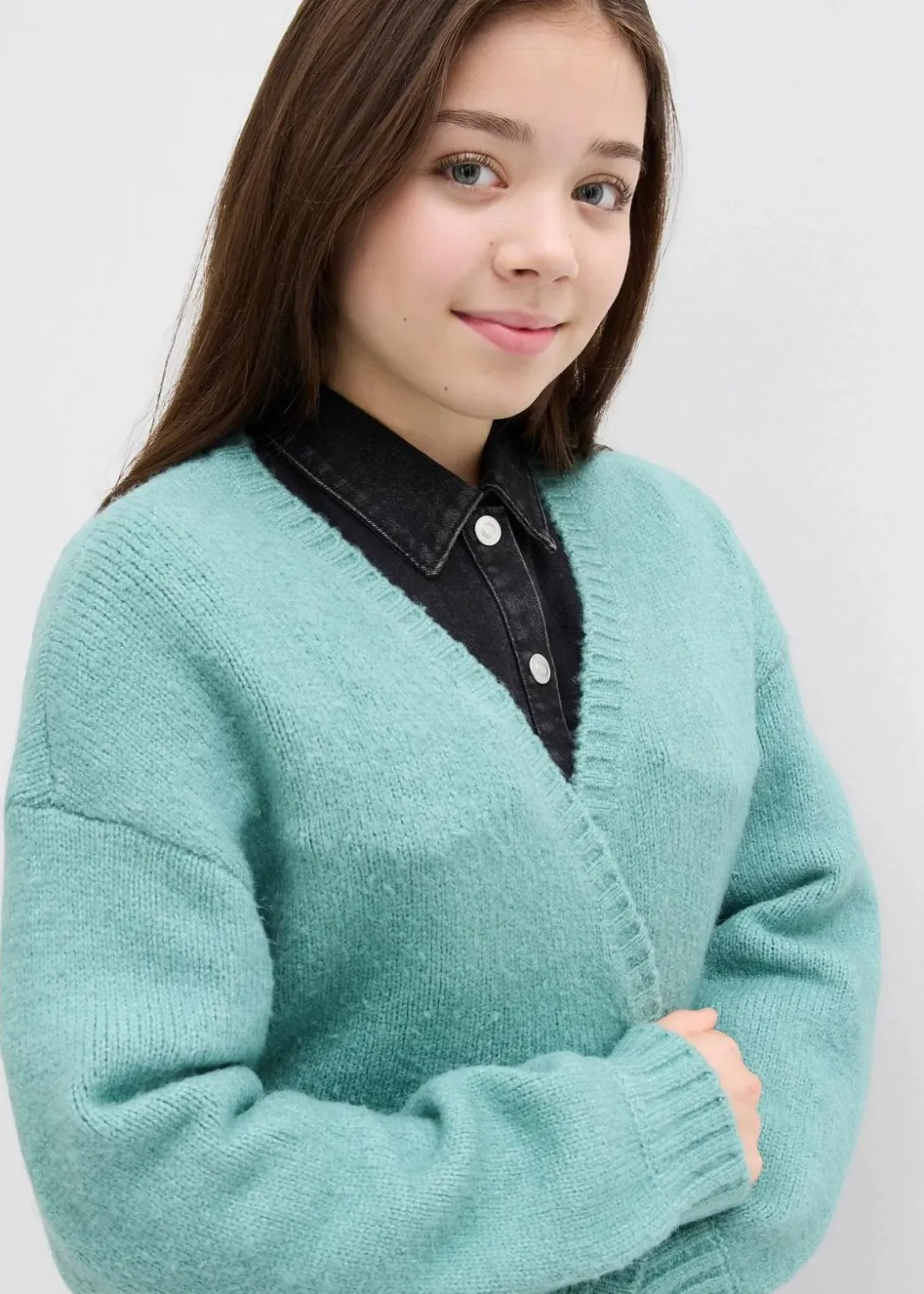 Online Longstrickjacke Kinder Mädchen 9-16 Jahre·Sweat & Strick