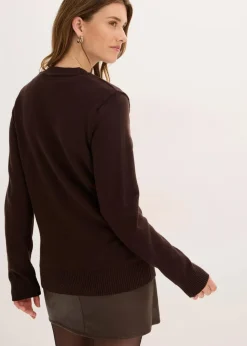 Damen bonprix Nachhaltigere Materialien|Pullover & Strickjacken|Longstrickjacke aus softem Viskose-Mix