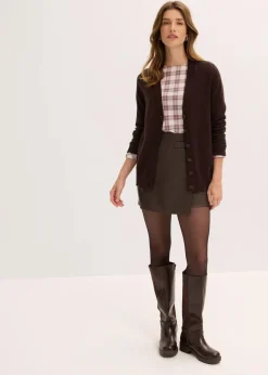 Damen bonprix Nachhaltigere Materialien|Pullover & Strickjacken|Longstrickjacke aus softem Viskose-Mix