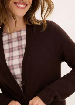 Damen bonprix Nachhaltigere Materialien|Pullover & Strickjacken|Longstrickjacke aus softem Viskose-Mix