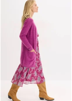 Damen bonprix Bekleidung·Umstandsmode|Strickmode|Longstrickjacke in Flauschoptik