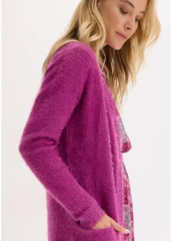 Damen bonprix Bekleidung·Umstandsmode|Strickmode|Longstrickjacke in Flauschoptik