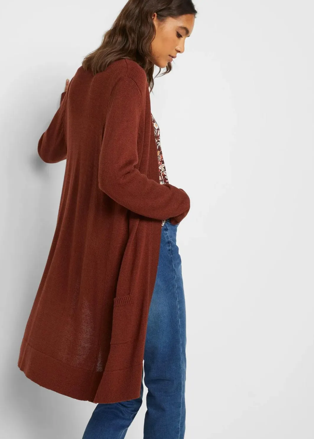 Damen bonprix Bekleidung·Röcke|Bekleidung·Jeans|Longstrickjacke, Langarm