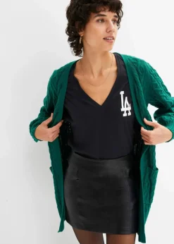 Longstrickjacke mit Ballonärmeln Damen Bekleidung·Umstandsmode|Bekleidung·Jeans